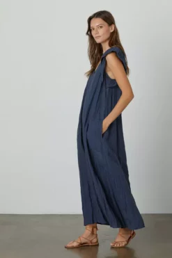 Velvet By Graham & Spencer Womens CACEY LINEN SWING DRESS