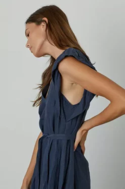 Velvet By Graham & Spencer Womens CACEY LINEN SWING DRESS