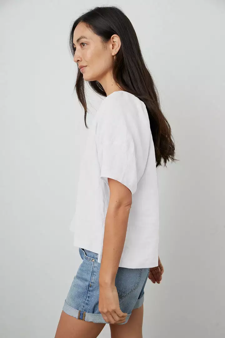 Velvet By Graham & Spencer Womens CALLIN PUFF SLEEVE LINEN TOP 11 Velvet By Graham & Spencer Womens CALLIN PUFF SLEEVE LINEN TOP