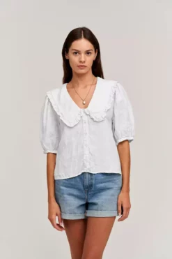 Velvet By Graham & Spencer CARAH LINEN BLOUSE