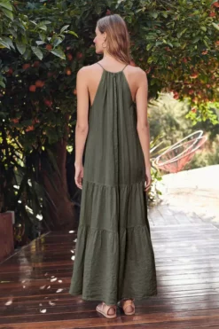 Velvet By Graham & Spencer Womens CLEO LINEN MAXI DRESS