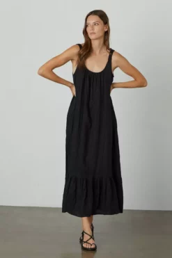 Velvet By Graham & Spencer ELARA LINEN TANK DRESS Womens 16 Velvet By Graham & Spencer ELARA LINEN TANK DRESS Womens