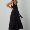 Velvet By Graham & Spencer ELARA LINEN TANK DRESS Womens