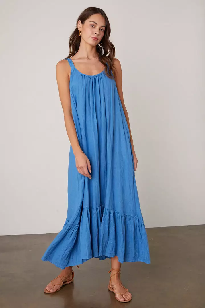 Velvet By Graham & Spencer ELARA LINEN TANK DRESS Womens 8 Velvet By Graham & Spencer ELARA LINEN TANK DRESS Womens