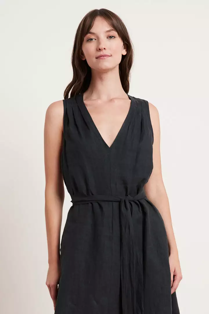 Velvet By Graham & Spencer HARMONY LINEN DRESS 6 Velvet By Graham & Spencer HARMONY LINEN DRESS