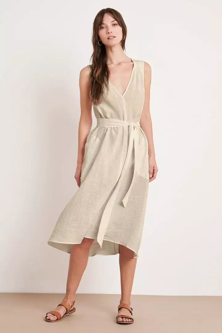 Velvet By Graham & Spencer HARMONY LINEN DRESS 8 Velvet By Graham & Spencer HARMONY LINEN DRESS