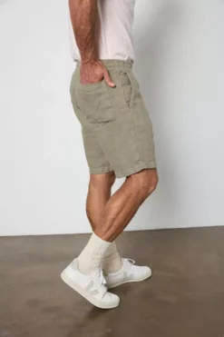 Velvet By Graham & Spencer JONATHAN LINEN DRAWSTRING SHORT