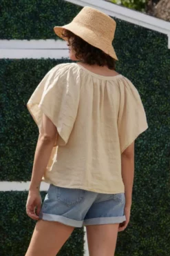 Velvet By Graham & Spencer Womens KALILA LINEN TOP