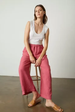 Velvet By Graham & Spencer ESTINA GAUZY WHISPER FITTED TANK TOP