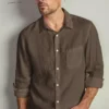 Velvet By Graham & Spencer BENTON LINEN BUTTON-UP SHIRT Mens