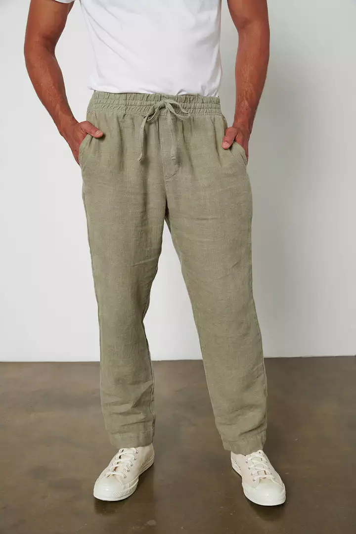 Velvet By Graham & Spencer Mens VANN LINEN PANT 9 Velvet By Graham & Spencer Mens VANN LINEN PANT