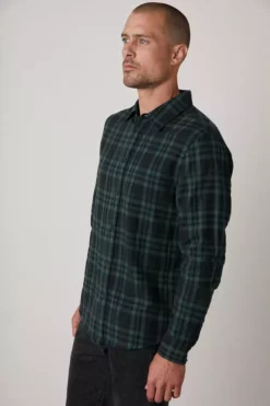 Velvet By Graham & Spencer Mens ALAIN PLAID BUTTON-UP SHIRT