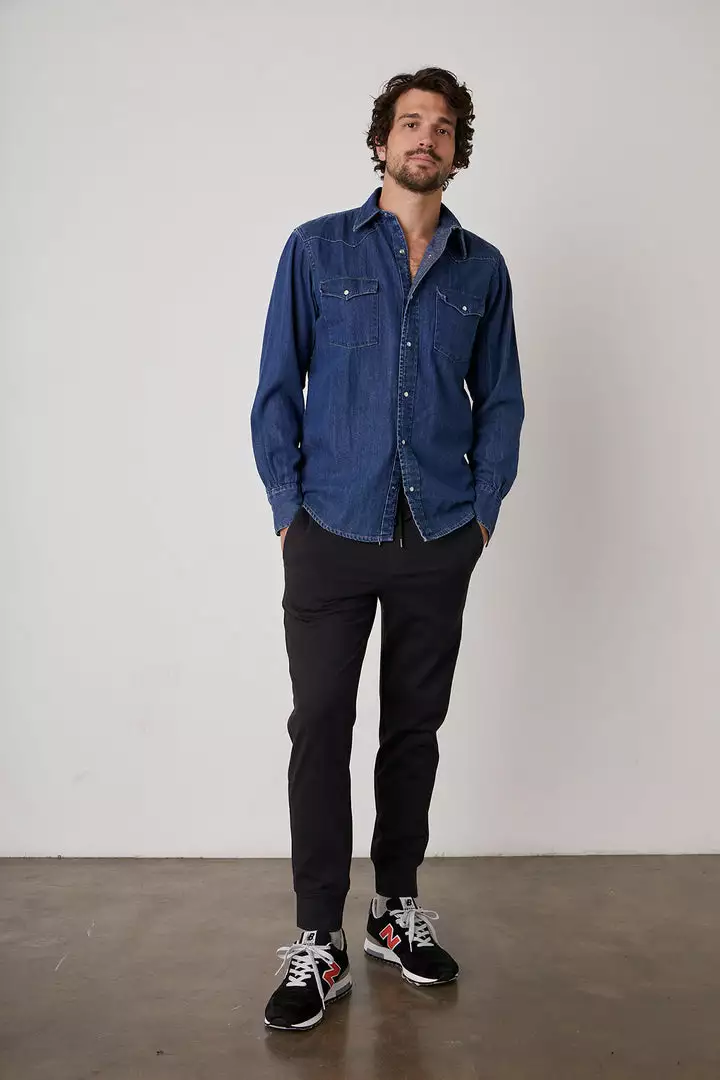 Velvet By Graham & Spencer WAYNE DENIM BUTTON-UP SHIRT Mens 5 Velvet By Graham & Spencer WAYNE DENIM BUTTON-UP SHIRT Mens