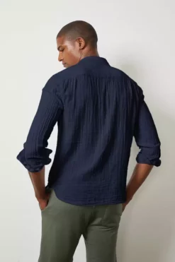 Velvet By Graham & Spencer ELTON COTTON WOVEN BUTTON-UP SHIRT Mens