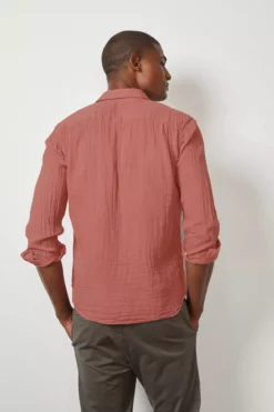 Velvet By Graham & Spencer Mens ELTON COTTON WOVEN BUTTON-UP SHIRT