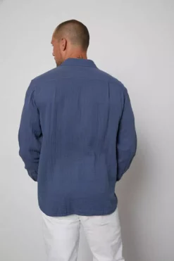 Velvet By Graham & Spencer GERALD QUARTER BUTTON-UP SHIRT Mens 19 Velvet By Graham & Spencer GERALD QUARTER BUTTON-UP SHIRT Mens