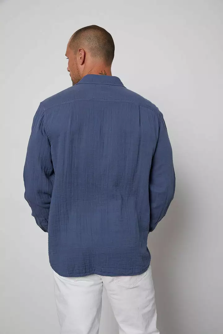 Velvet By Graham & Spencer GERALD QUARTER BUTTON-UP SHIRT Mens 10 Velvet By Graham & Spencer GERALD QUARTER BUTTON-UP SHIRT Mens