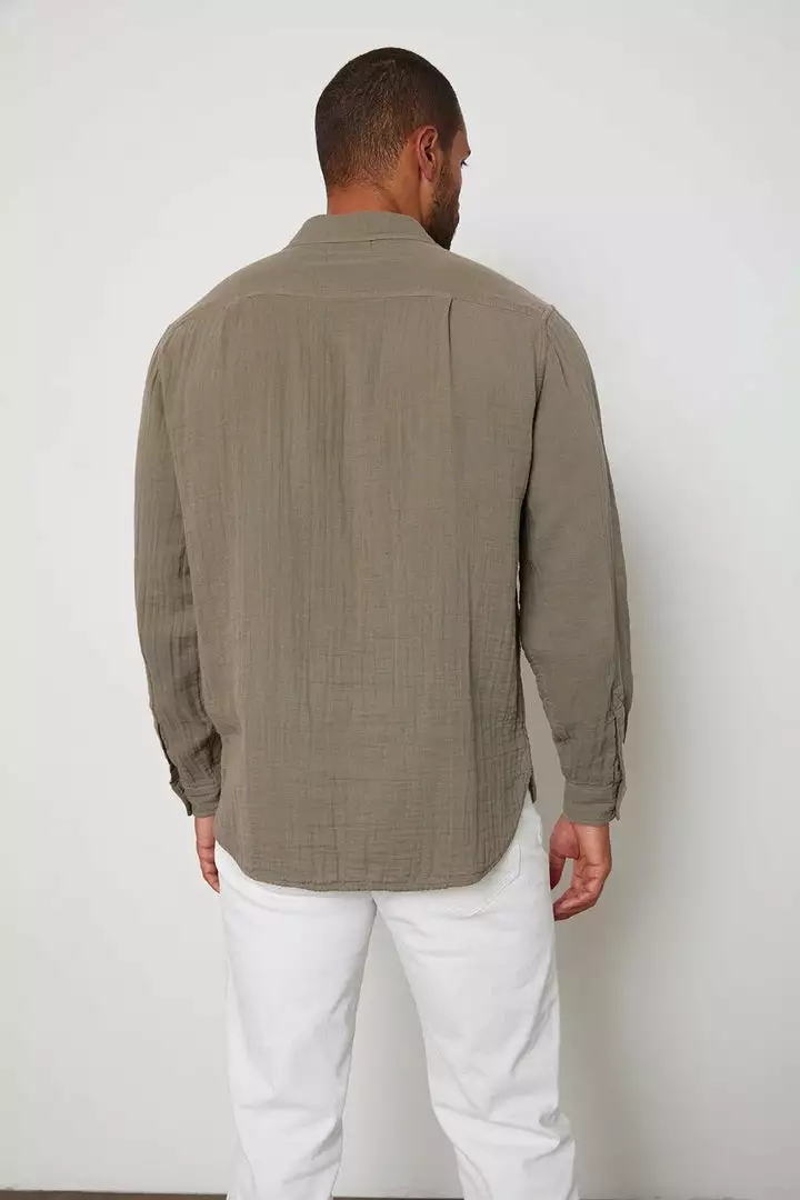 Velvet By Graham & Spencer GERALD QUARTER BUTTON-UP SHIRT Mens 6 Velvet By Graham & Spencer GERALD QUARTER BUTTON-UP SHIRT Mens