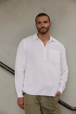 Velvet By Graham & Spencer GERALD QUARTER BUTTON-UP SHIRT