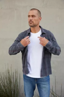 Velvet By Graham & Spencer Mens AMARO CREW NECK SLUB TEE