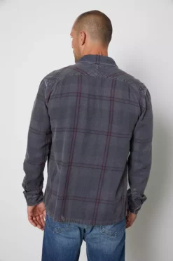 Velvet By Graham & Spencer KIRK PLAID BUTTON-UP SHIRT Mens 14 Velvet By Graham & Spencer KIRK PLAID BUTTON-UP SHIRT Mens